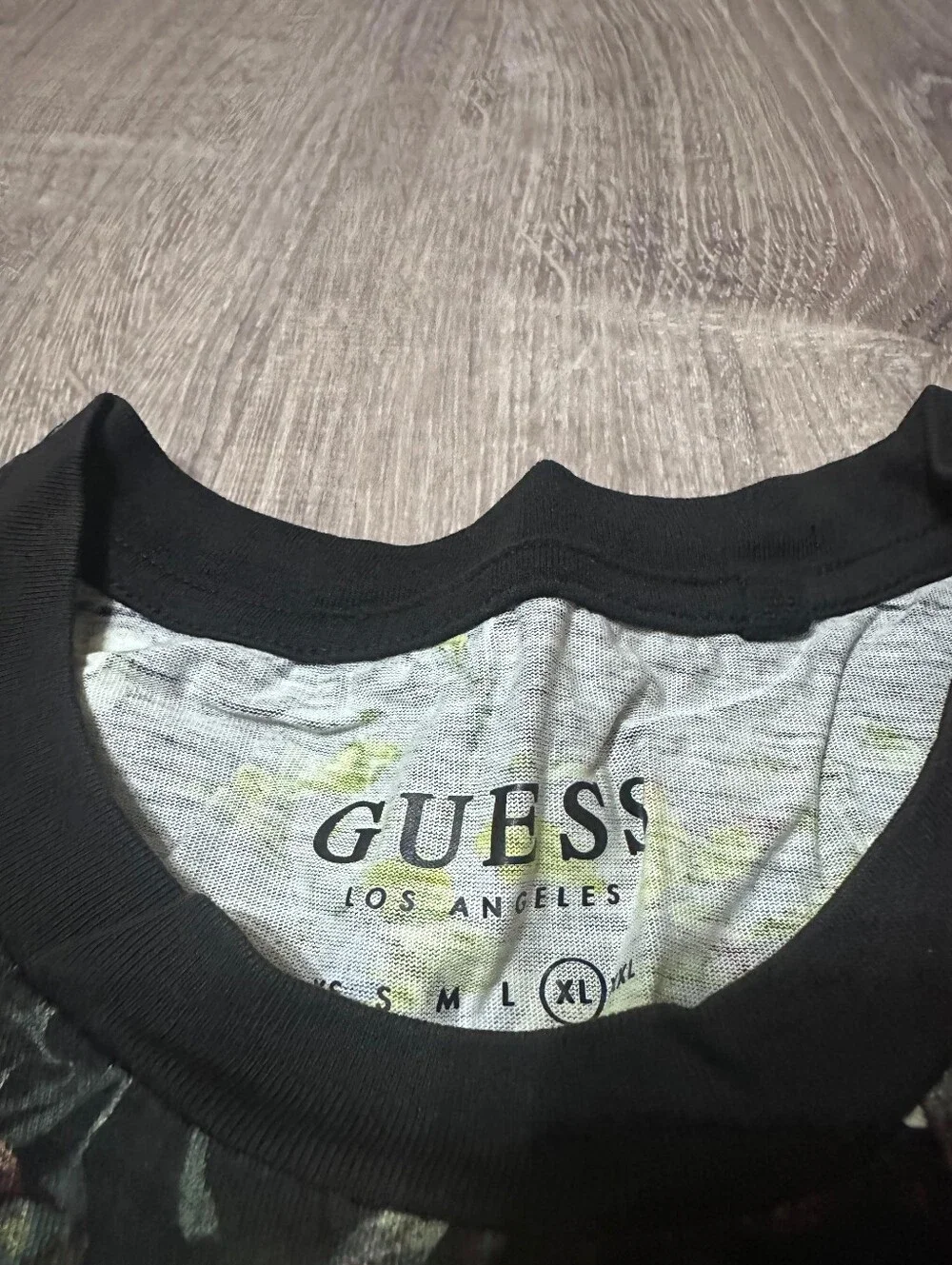 Guess Black Floral Rose Print Tee - Picture 3 of 4